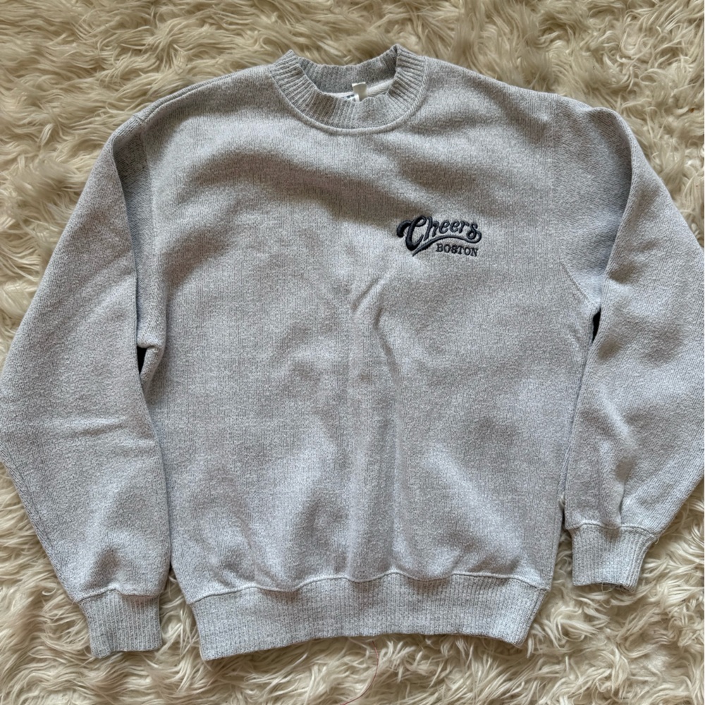 Cheers Gray Crewneck Sweater esy surf co